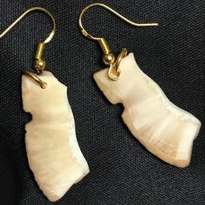 fossil Alaskan Walrus Ivory earrings